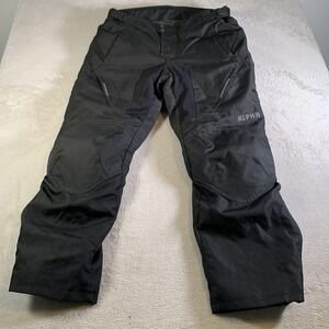 Alpha Cycle Gear Pants Mens 38-40 Black Textile Touring Motorcycle Vented Lined